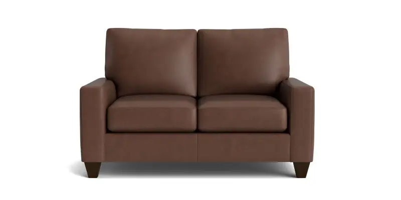 6556fd0c234bd41a33e1ce806221f6d5 True Custom™ True Custom® Leather Large Track Arm Loveseat - Image 1