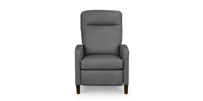 6f7a74cbc142b6f06bca1e62d0e43f93 Emmett Leather Track Arm Lay Flat Manual Recliner - Image 1