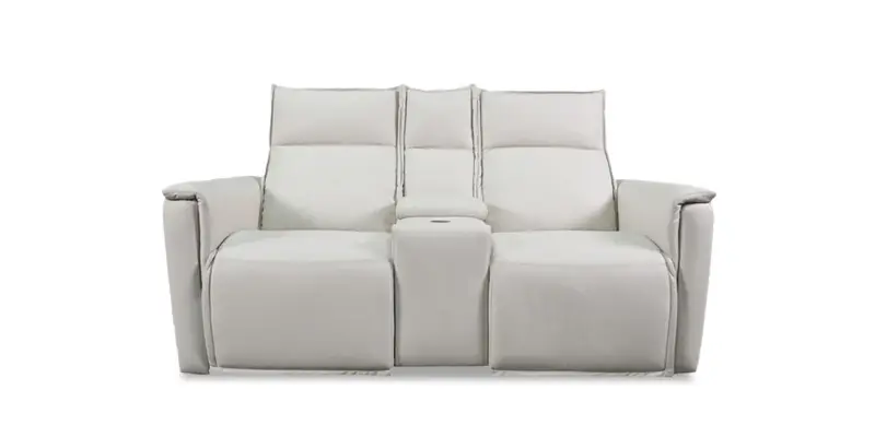 75bc43c4f3c0bd24b37bdb89ea0ad707 Chauncey Leather Power Reclining Loveseat with Center Console - Image 1