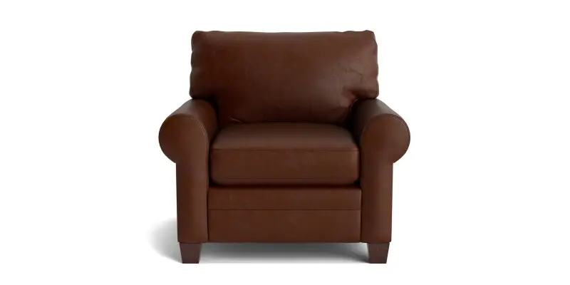 7825887dd48ab707ac7cbf78b0cd2c01 Carolina Leather Roll Arm Chair - Image 1