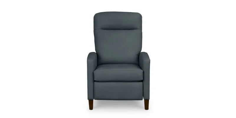 8df1330b4100fec17af99ea7cc7ad381 Emmett Leather Track Arm Lay Flat Manual Recliner - Image 1