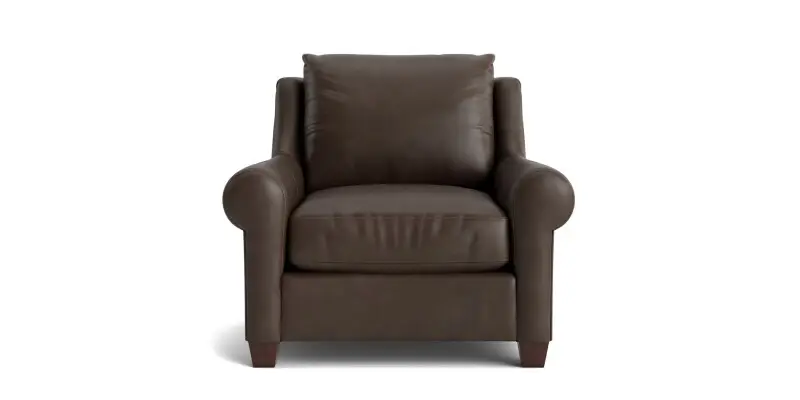 906221dea3abeb221ef493d9cdc723ce Ellery Leather Roll Arm Chair - Image 1