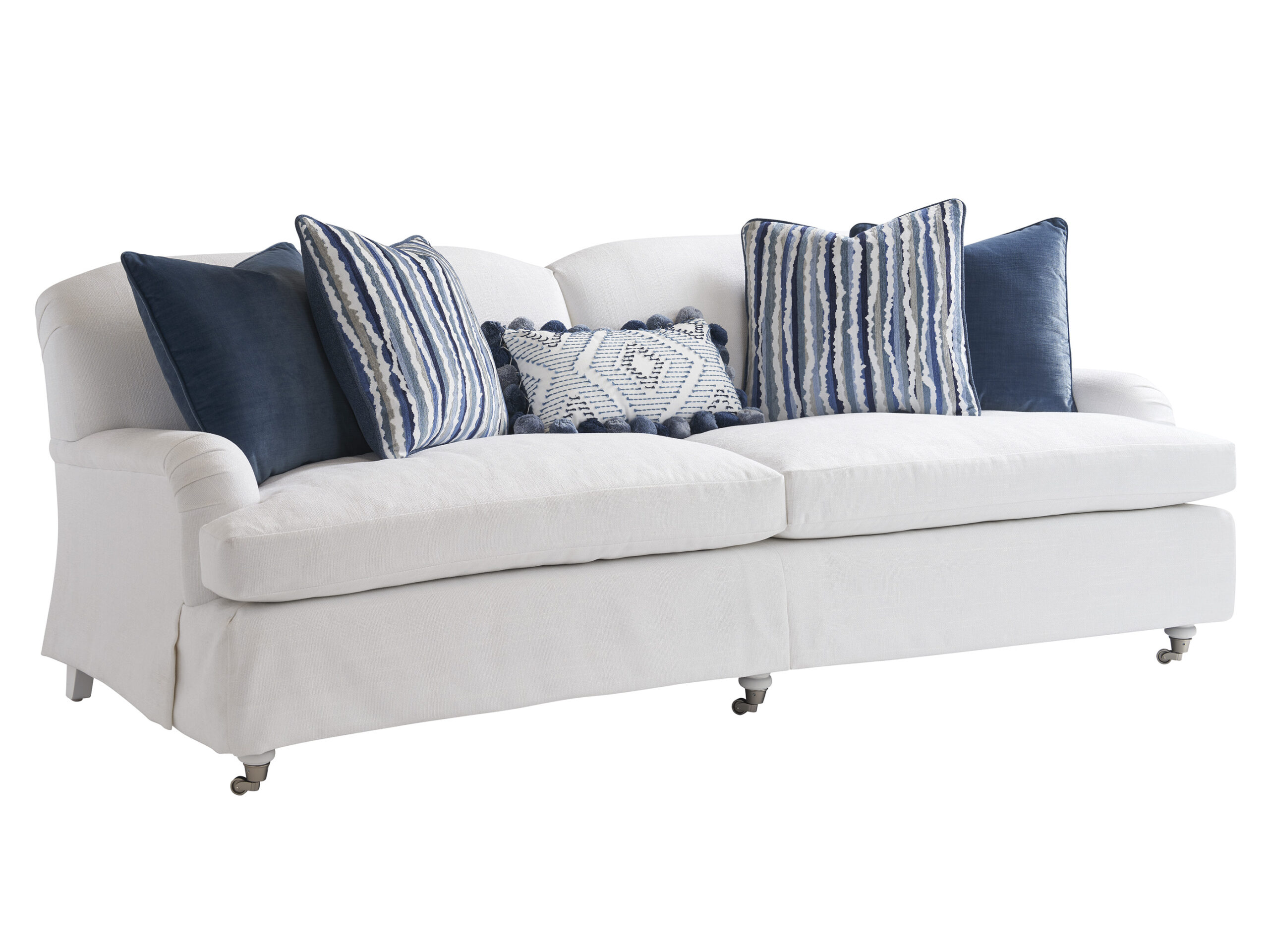 9f069a01826cb79fe52714c2b5ad84e8 Barclay Butera Upholstery Athos Tight Back Sofa W/pewter 5265-31P - Image 1