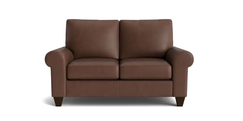 a18805c1e95cc8ae46af23de26f4901a True Custom™ True Custom® Leather Large Roll Arm Loveseat - Image 1