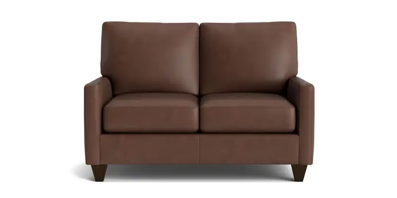 bff4056411314f719c4bc0a98063f6b3 True Custom™ True Custom® Leather Track Arm Loveseat - Image 1