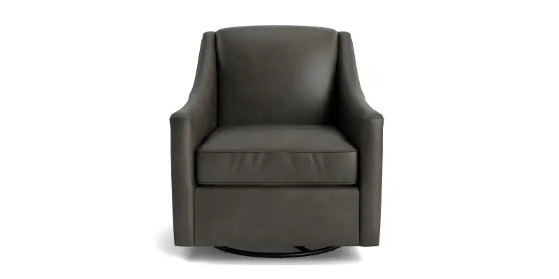 db30244a6a623bb016fcf8fd63e048da Corinna Leather Slope Arm Swivel Glider Chair - Image 1