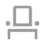 Grey icon of an armchair or theater seat.