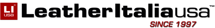 LeatherItaliausa brand logo with 'LI usa' and 'Since 1997'.