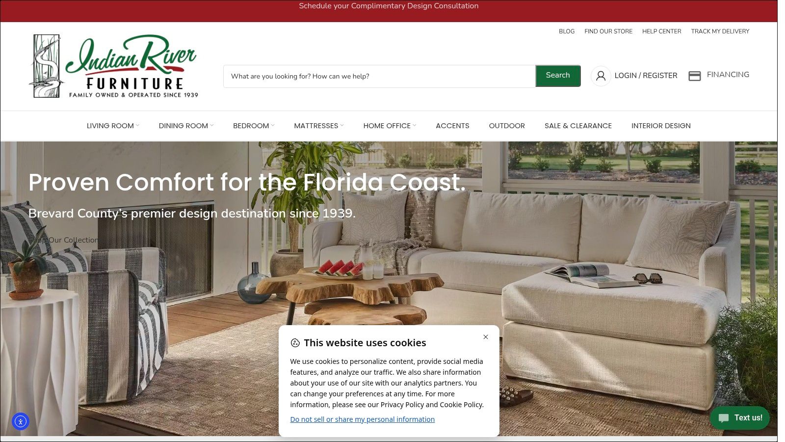 Screenshot from https://www.indianriverfurniture.com