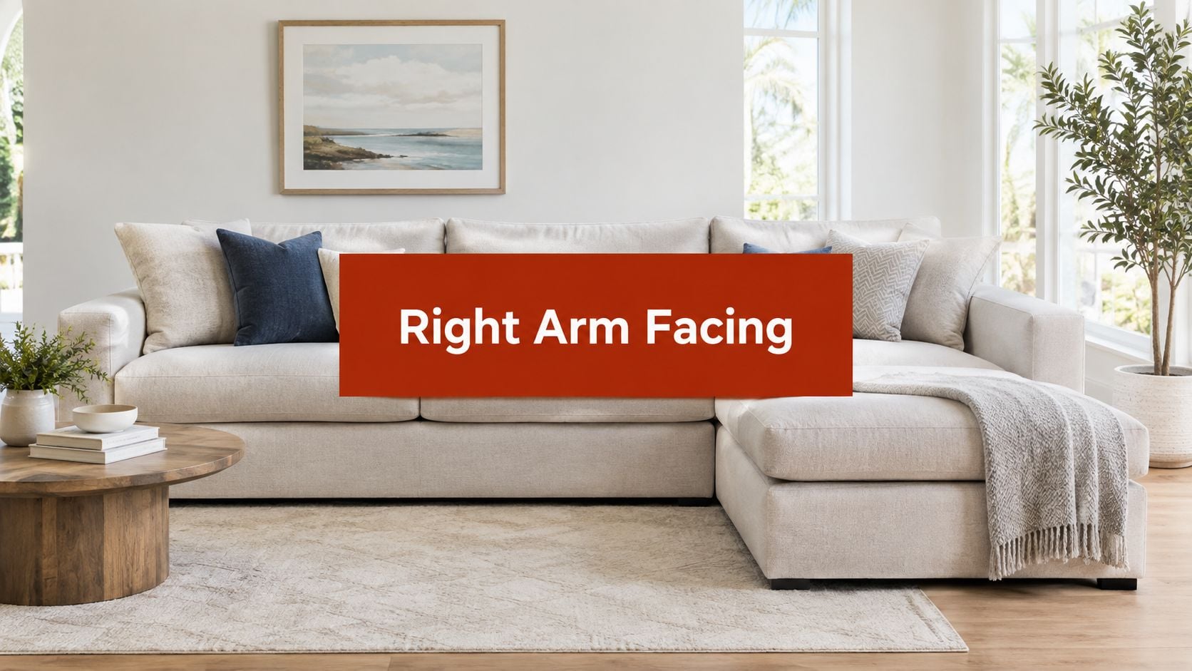right arm facing sectional sectional sofa