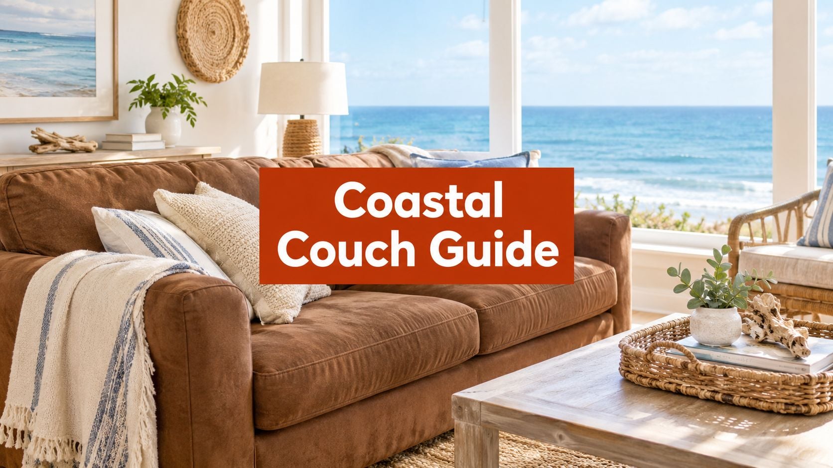 brown microfiber couch coastal living
